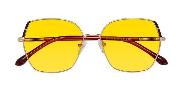 Front of Suarie in Rose Gold/Red