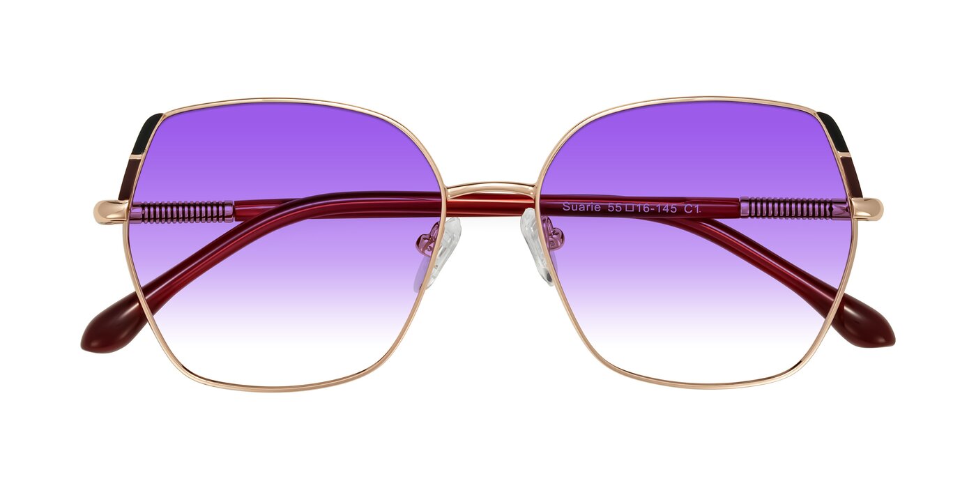 Suarie - Rose Gold/Red Gradient Sunglasses