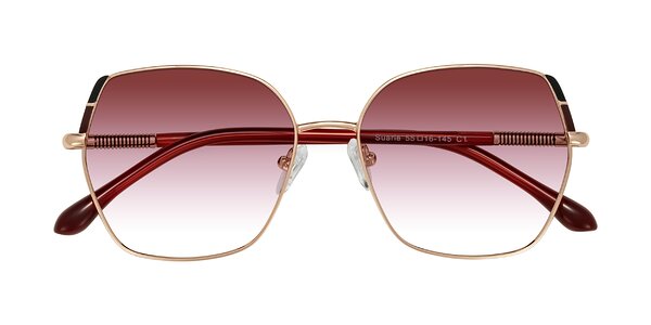 Front of Suarie in Rose Gold/Red