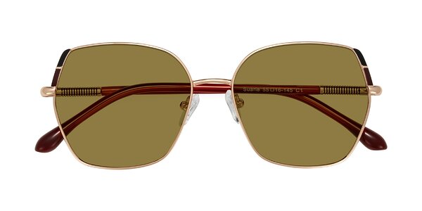 Front of Suarie in Rose Gold/Red