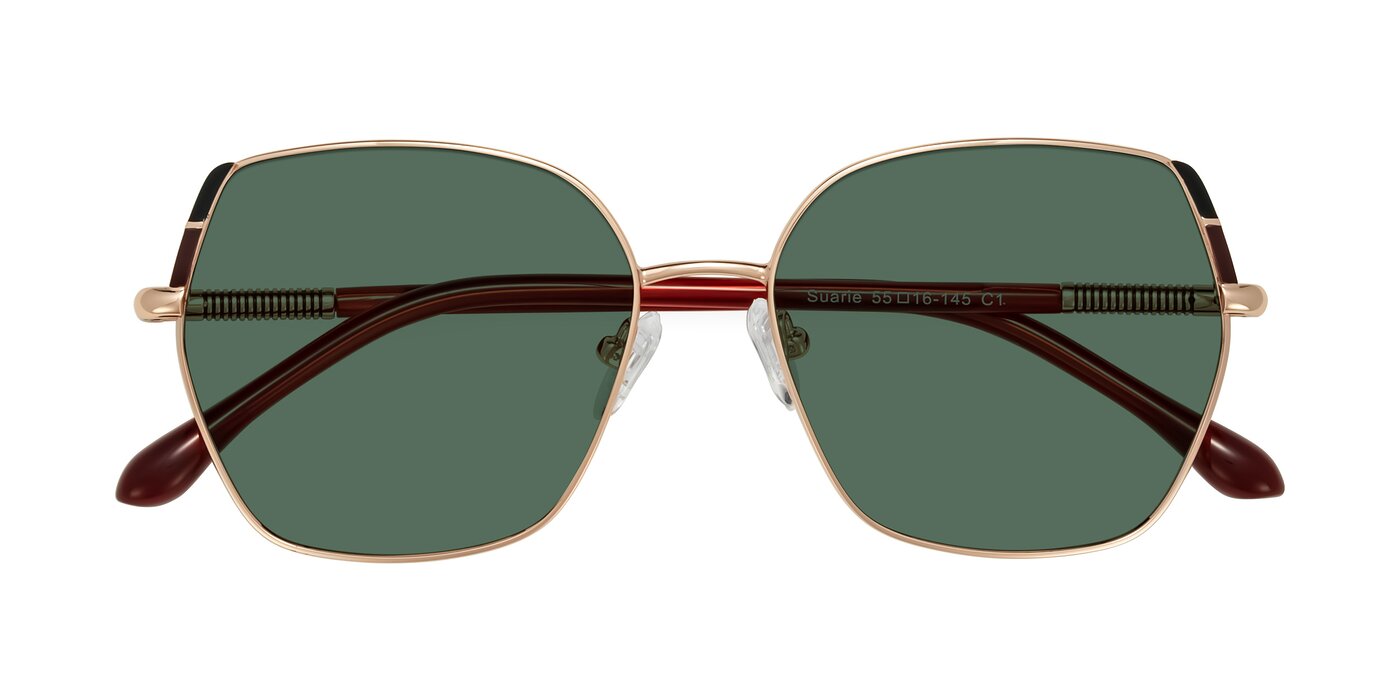 Suarie - Rose Gold/Red Polarized Sunglasses