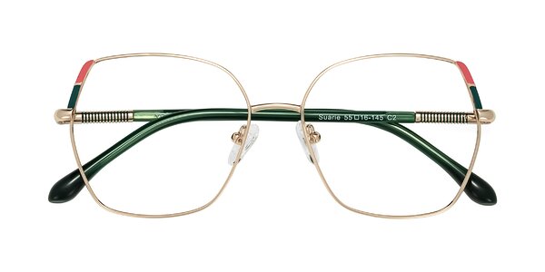 Front of Suarie in Gold/Green