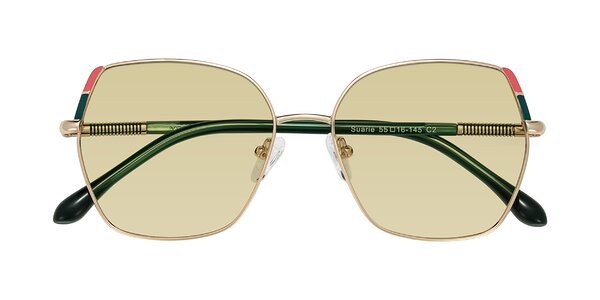 Front of Suarie in Gold/Green