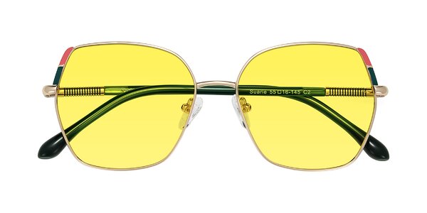 Front of Suarie in Gold/Green