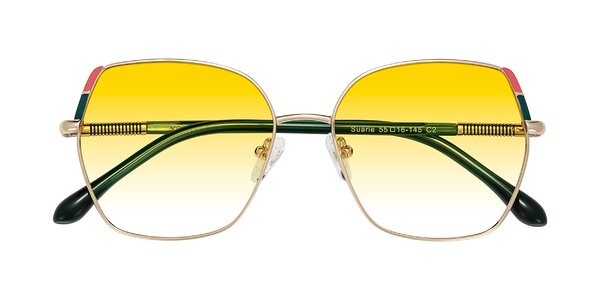 Front of Suarie in Gold/Green