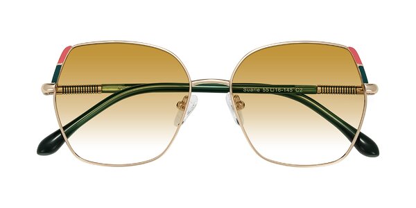 Front of Suarie in Gold/Green