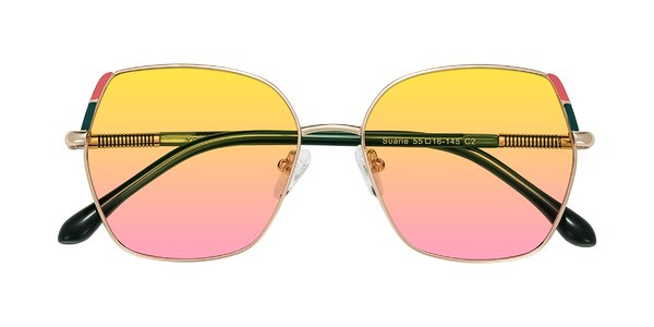 Front of Suarie in Gold/Green