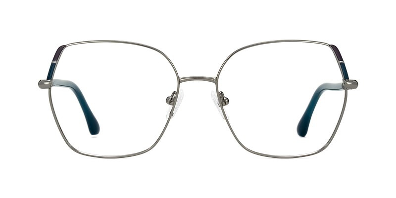 Suarie - Gunmetal/Teal Eyeglasses