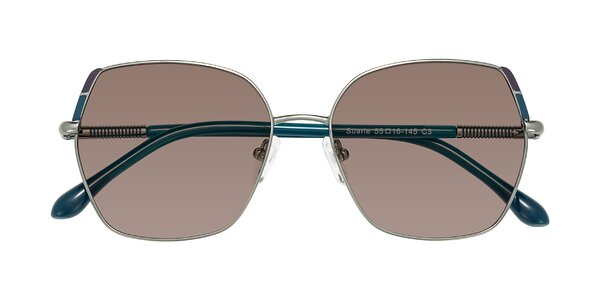 Front of Suarie in Gunmetal/Teal