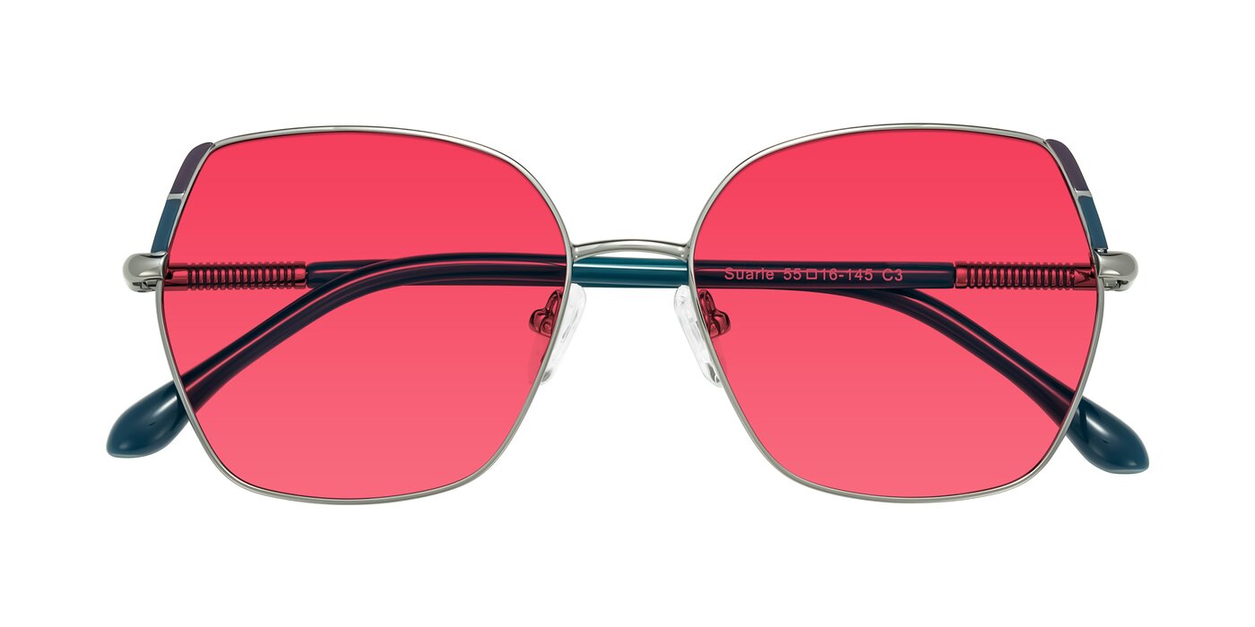 Suarie - Gunmetal/Teal Tinted Sunglasses