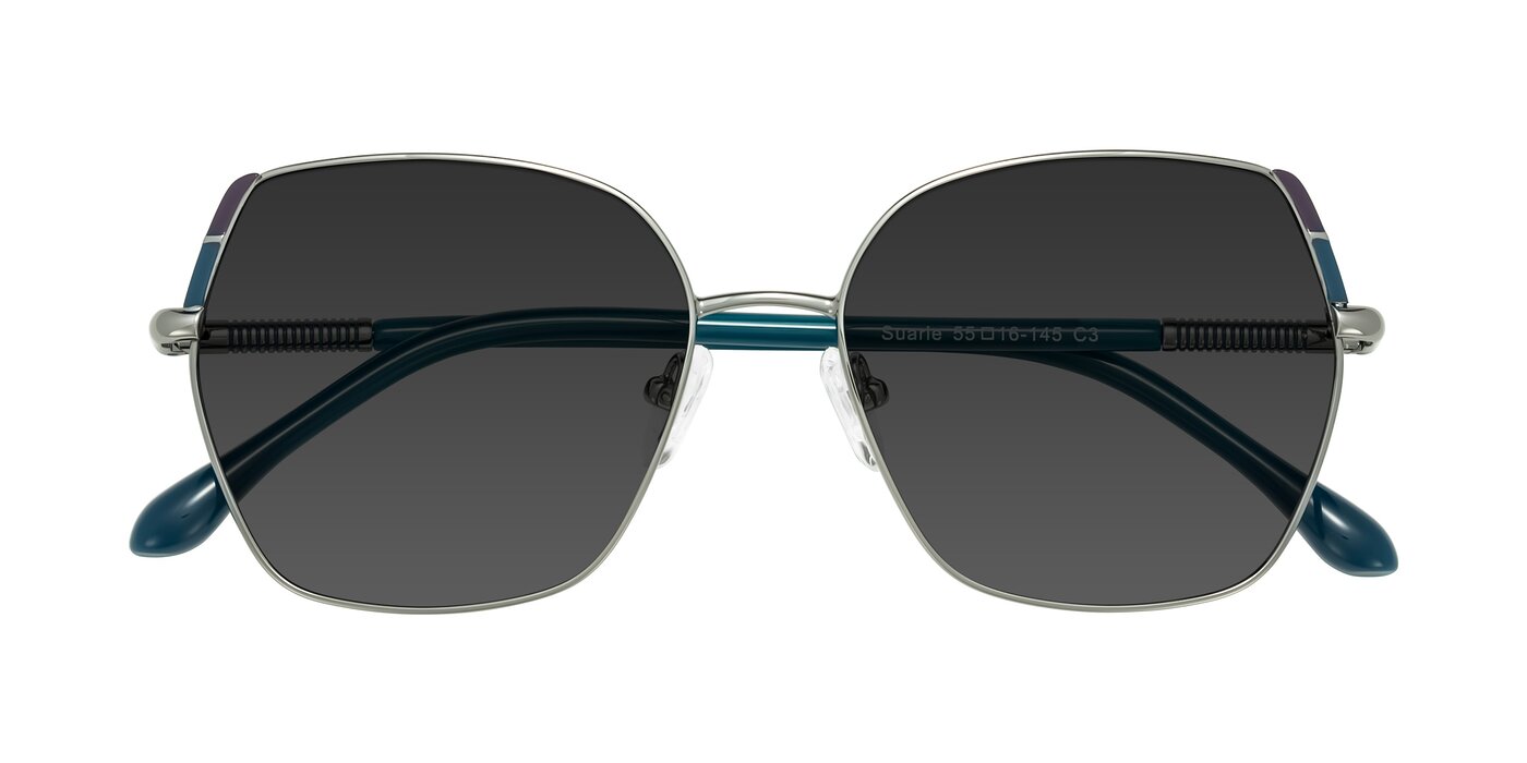 Suarie - Gunmetal/Teal Tinted Sunglasses
