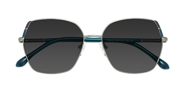 Front of Suarie in Gunmetal/Teal