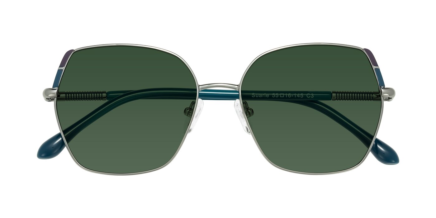 Suarie - Gunmetal/Teal Tinted Sunglasses