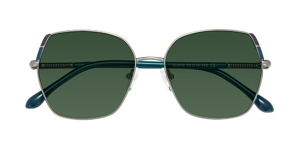 Front of Suarie in Gunmetal/Teal