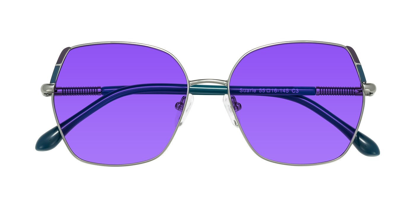 Suarie - Gunmetal/Teal Tinted Sunglasses