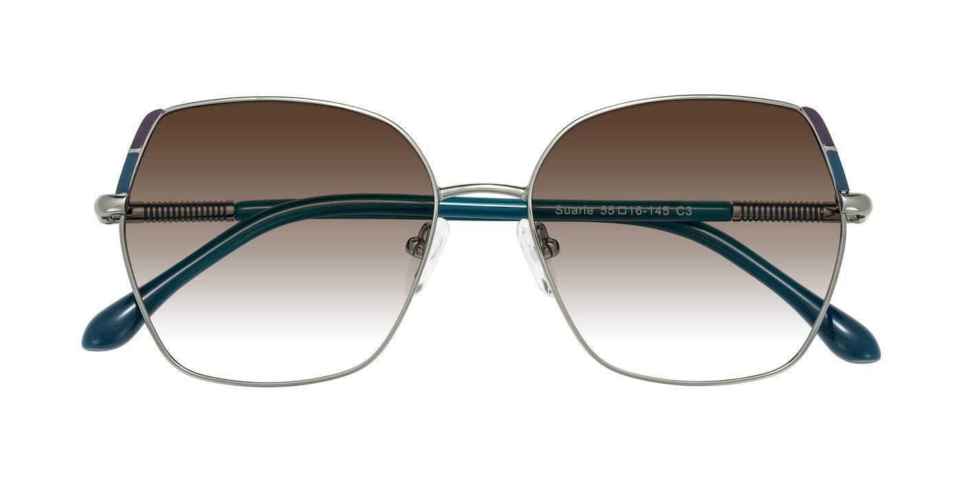 Suarie - Gunmetal/Teal Gradient Sunglasses