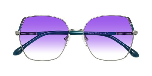 Front of Suarie in Gunmetal/Teal