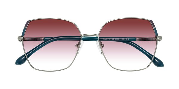 Front of Suarie in Gunmetal/Teal