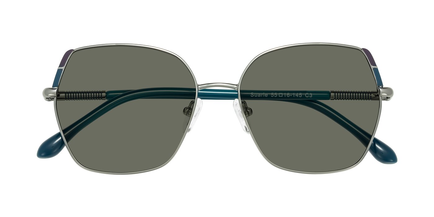 Suarie - Gunmetal/Teal Polarized Sunglasses