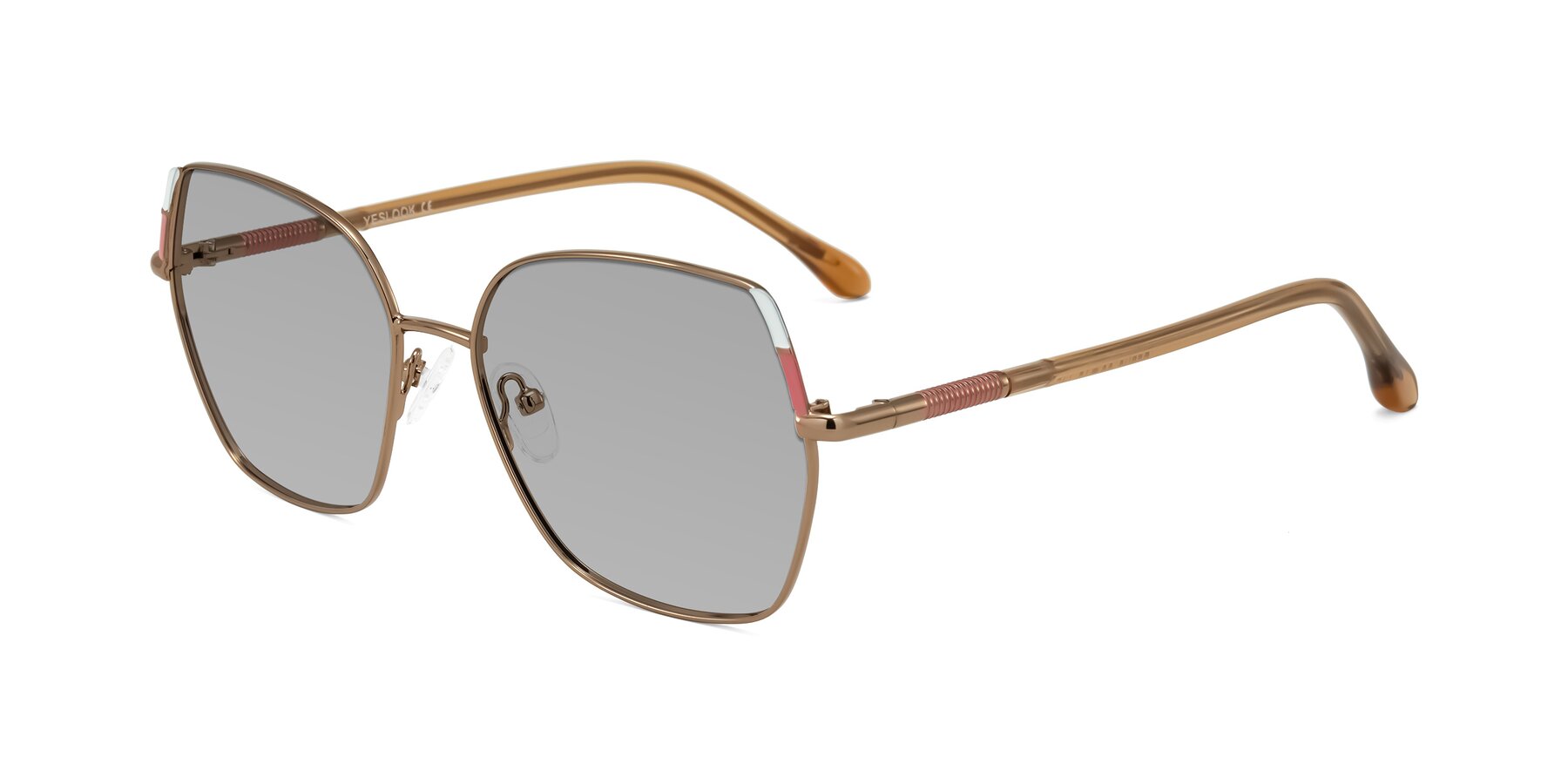 Angle of Suarie in Bronze/Brown with Light Gray Tinted Lenses