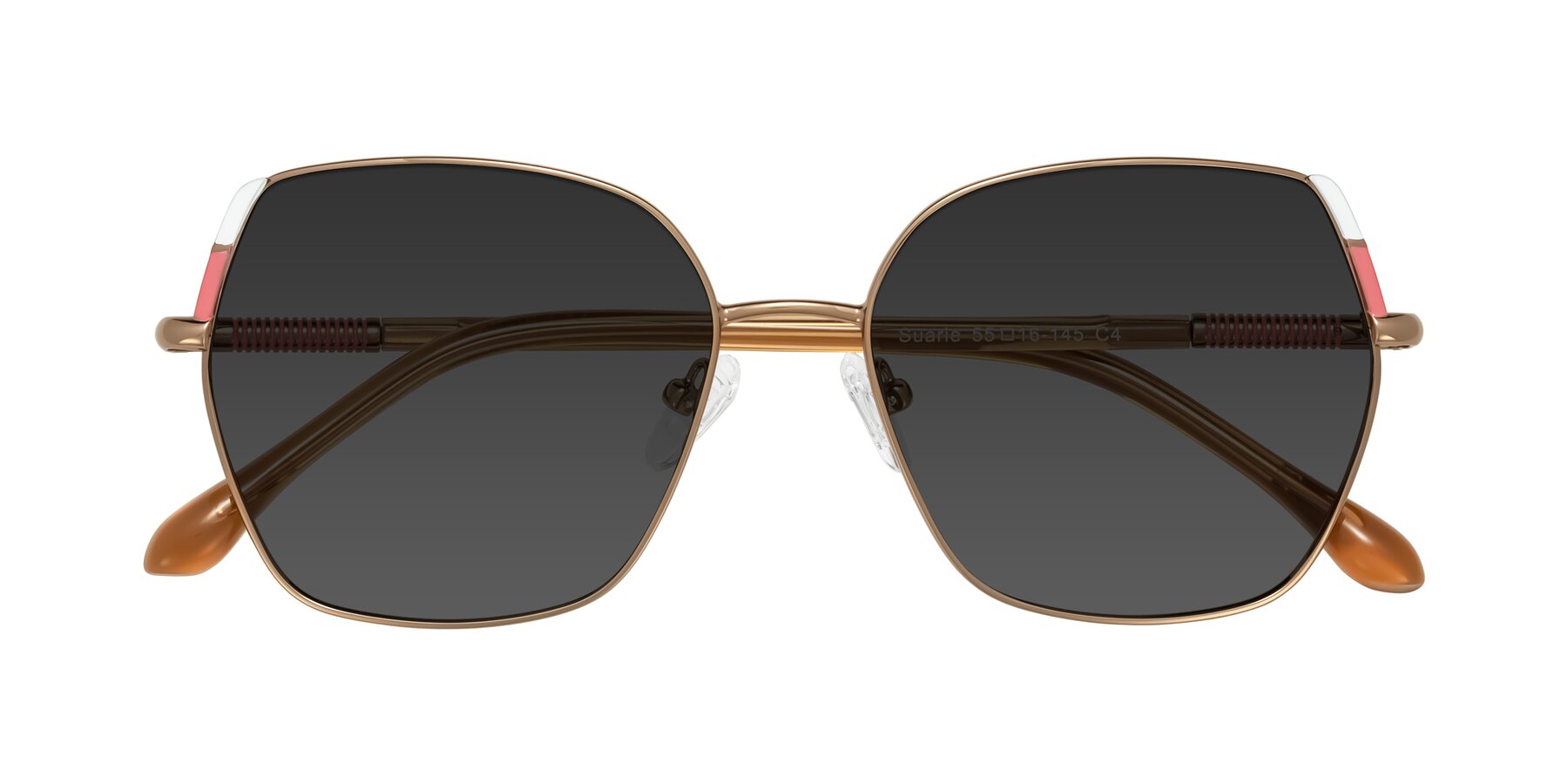 Folded Front of Suarie in Bronze/Brown with Gray Tinted Lenses
