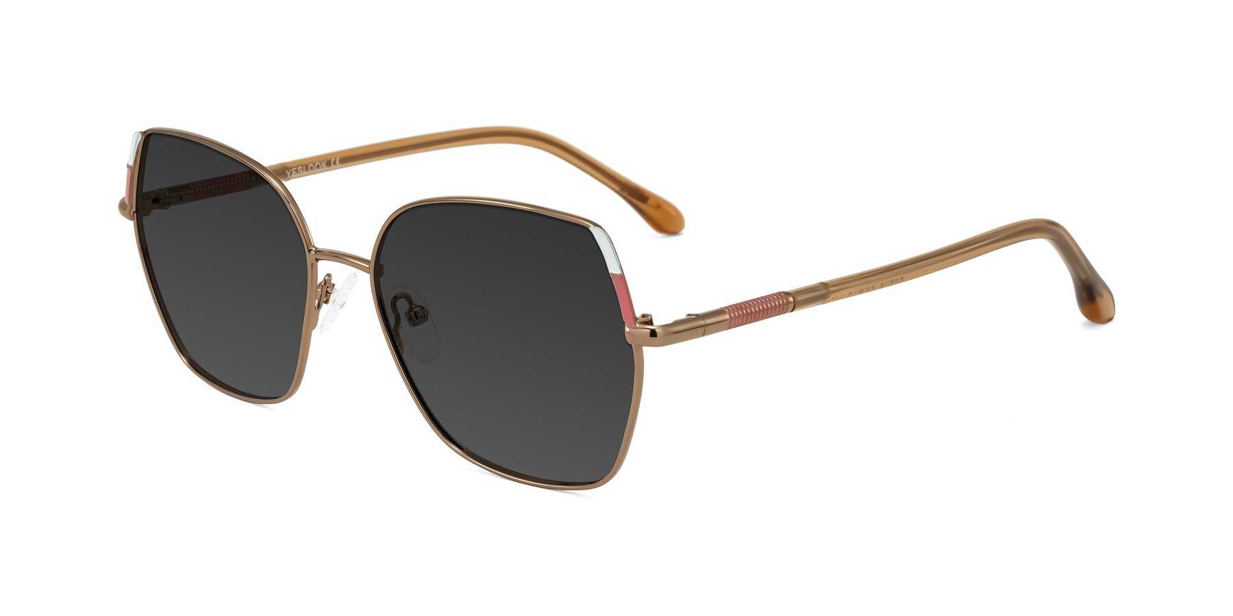 Angle of Suarie in Bronze/Brown with Gray Tinted Lenses