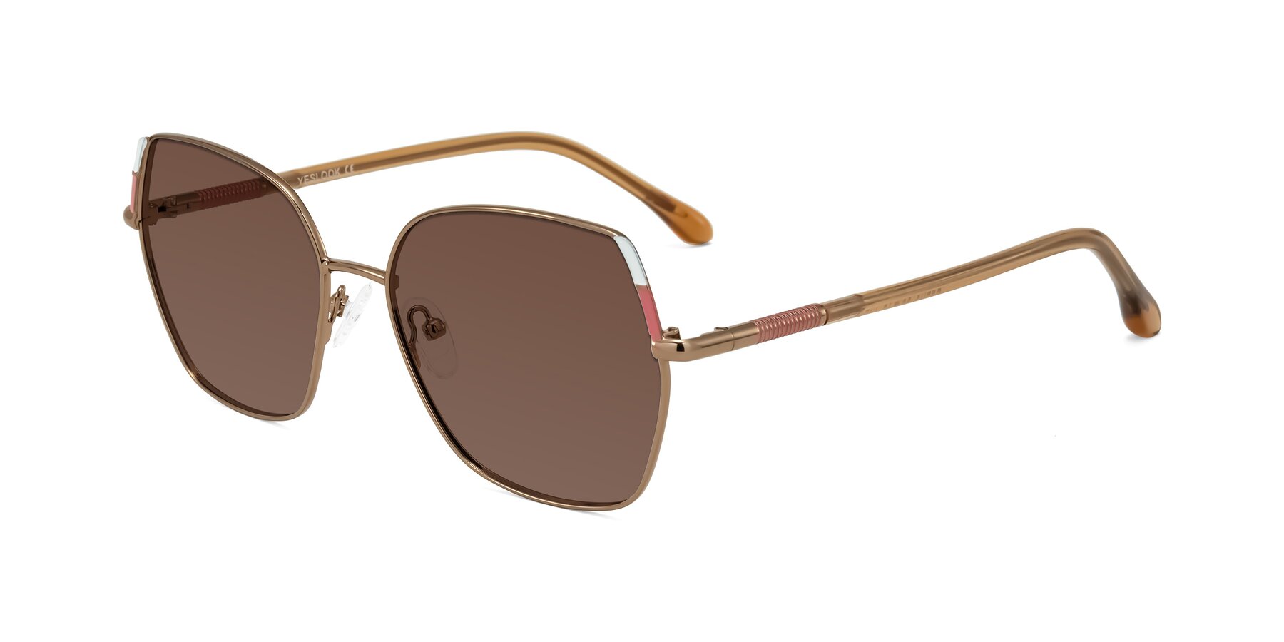 Angle of Suarie in Bronze/Brown with Brown Tinted Lenses