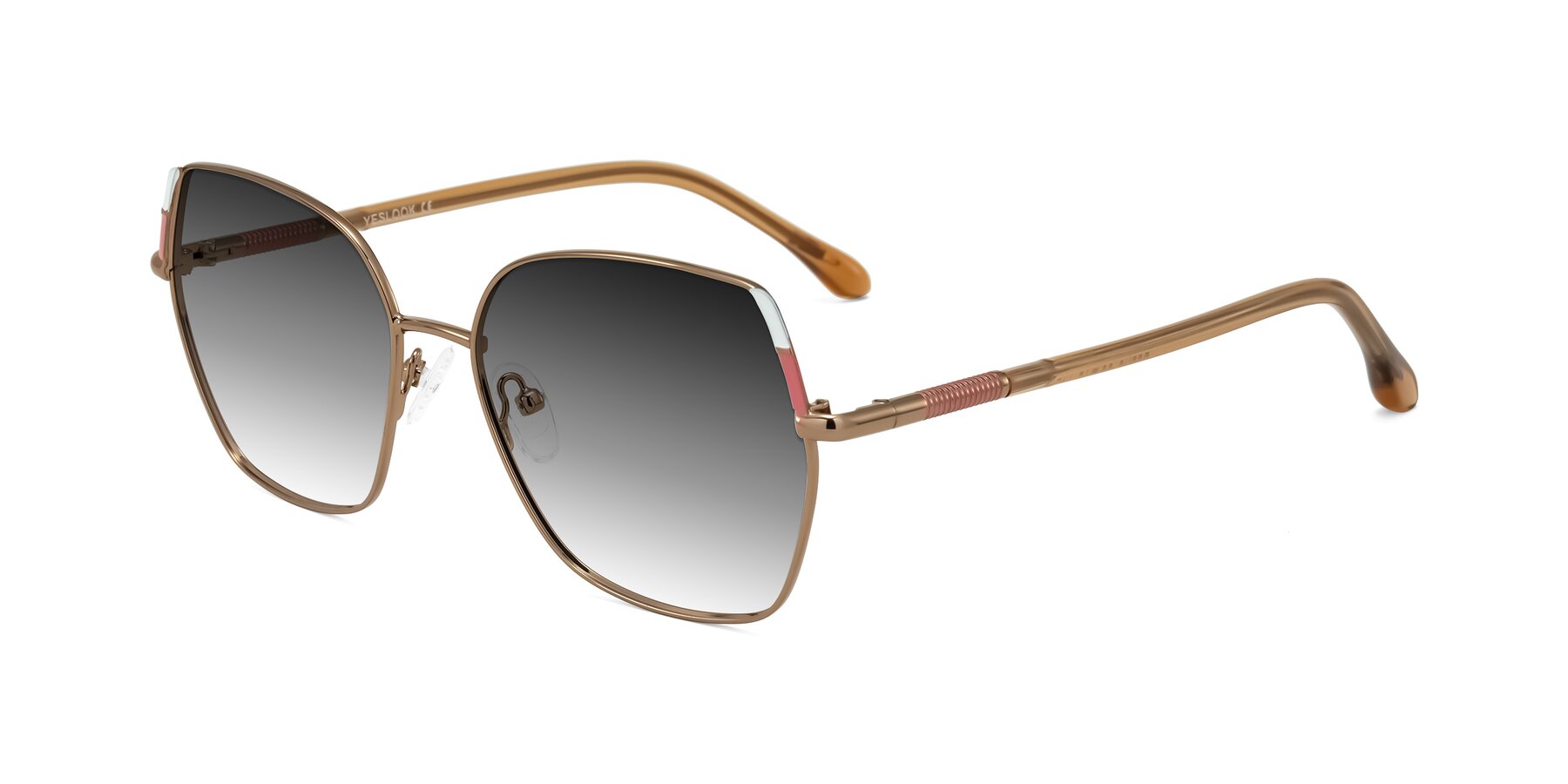 Angle of Suarie in Bronze/Brown with Gray Gradient Lenses