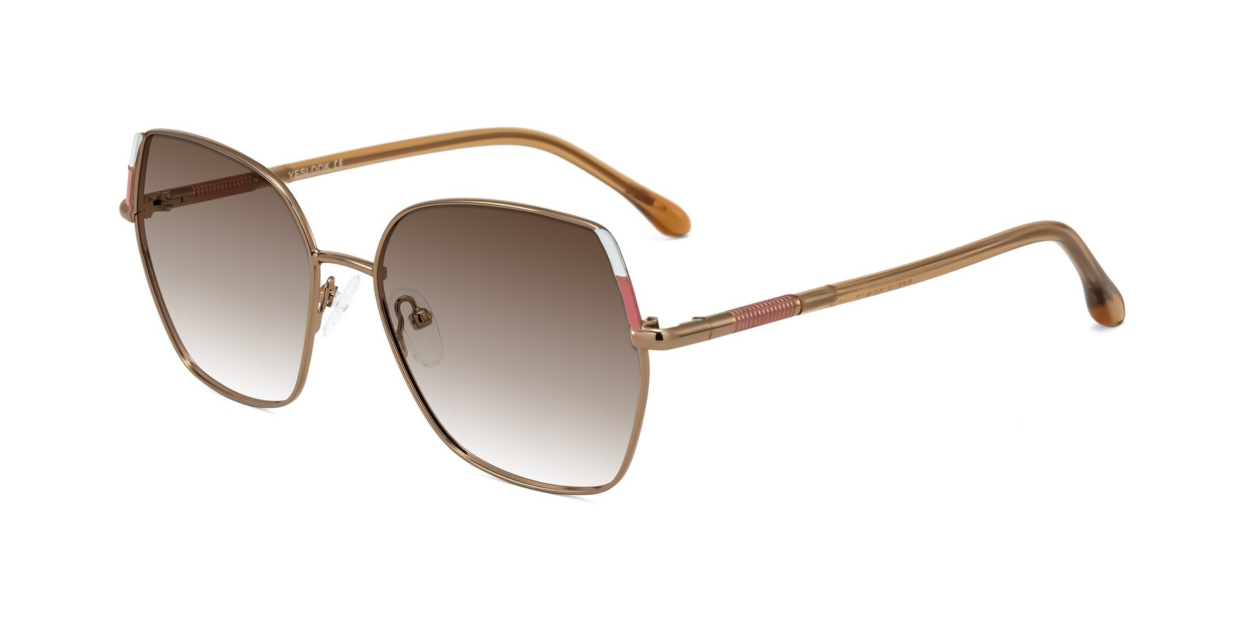 Angle of Suarie in Bronze/Brown with Brown Gradient Lenses