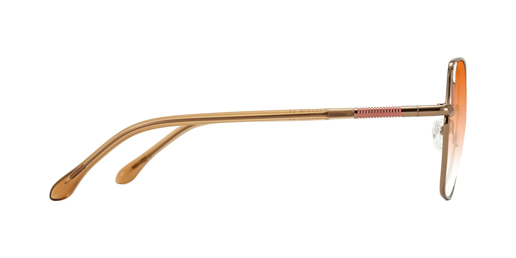 Side of Suarie in Bronze/Brown with Orange Gradient Lenses