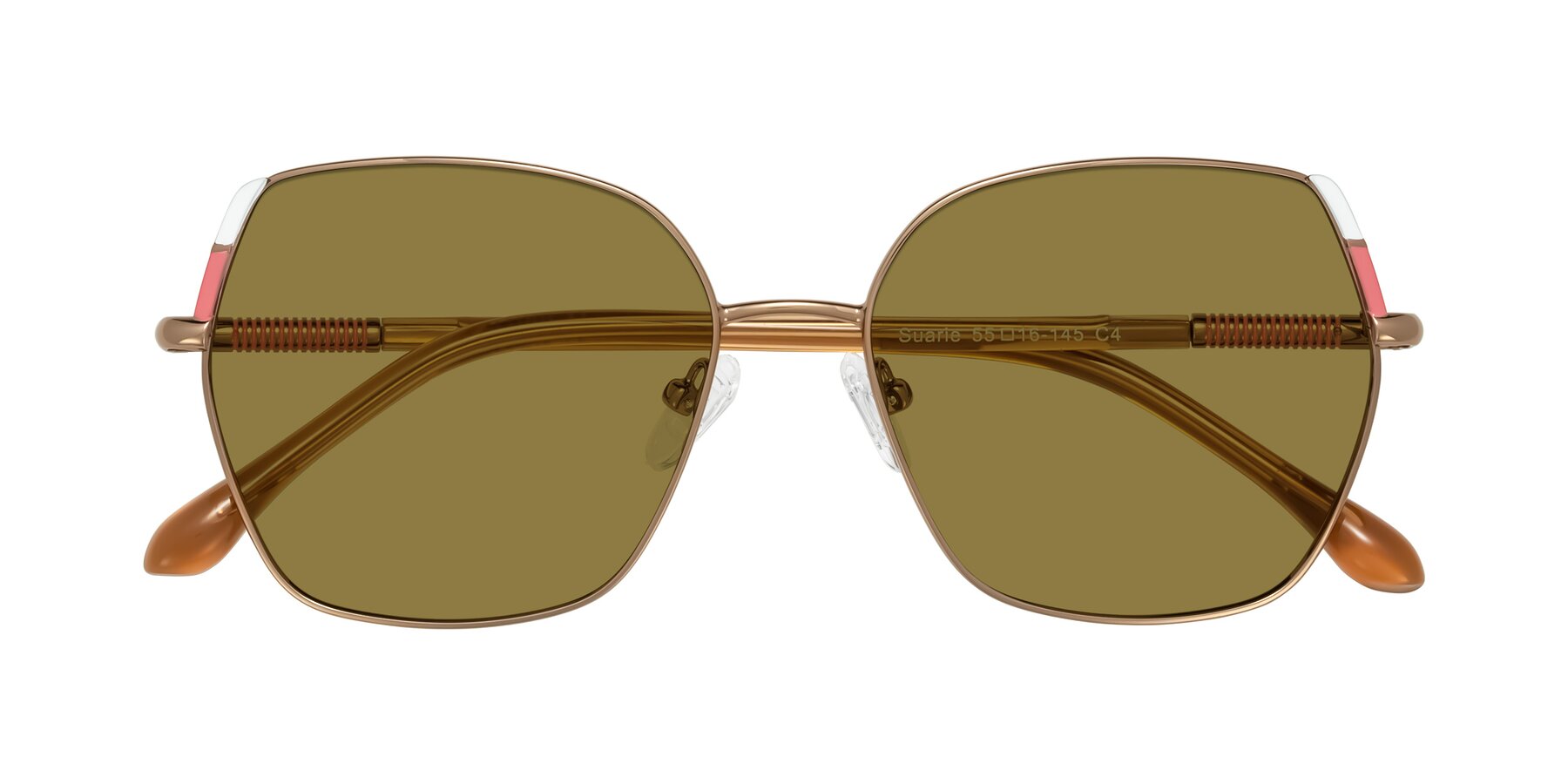 Folded Front of Suarie in Bronze/Brown with Brown Polarized Lenses
