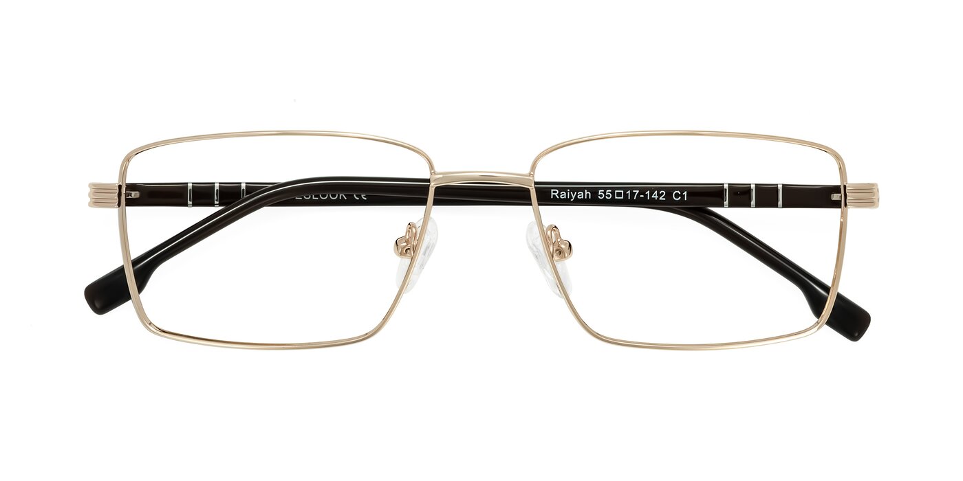 Raiyah - Gold/Dark Brown Eyeglasses