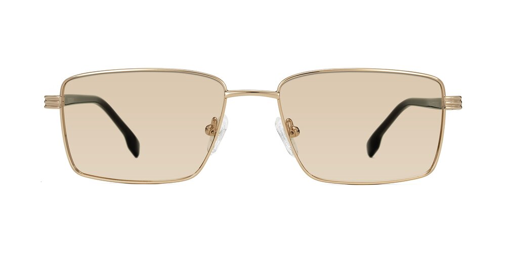 Raiyah - Gold/Dark Brown Tinted Sunglasses