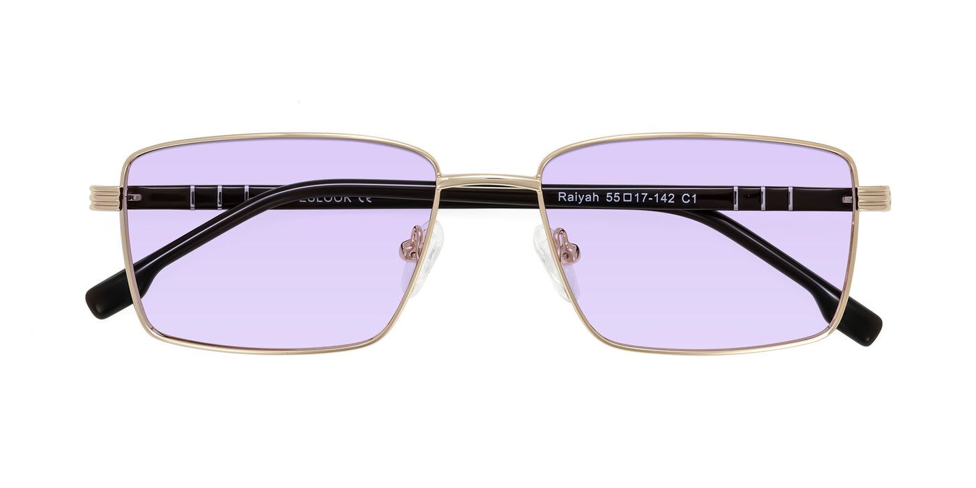 Raiyah - Gold/Dark Brown Tinted Sunglasses