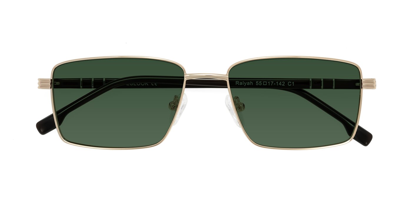 Raiyah - Gold/Dark Brown Tinted Sunglasses