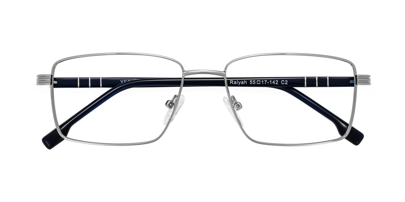 Raiyah - Silver/Dark Blue Blue Light Glasses