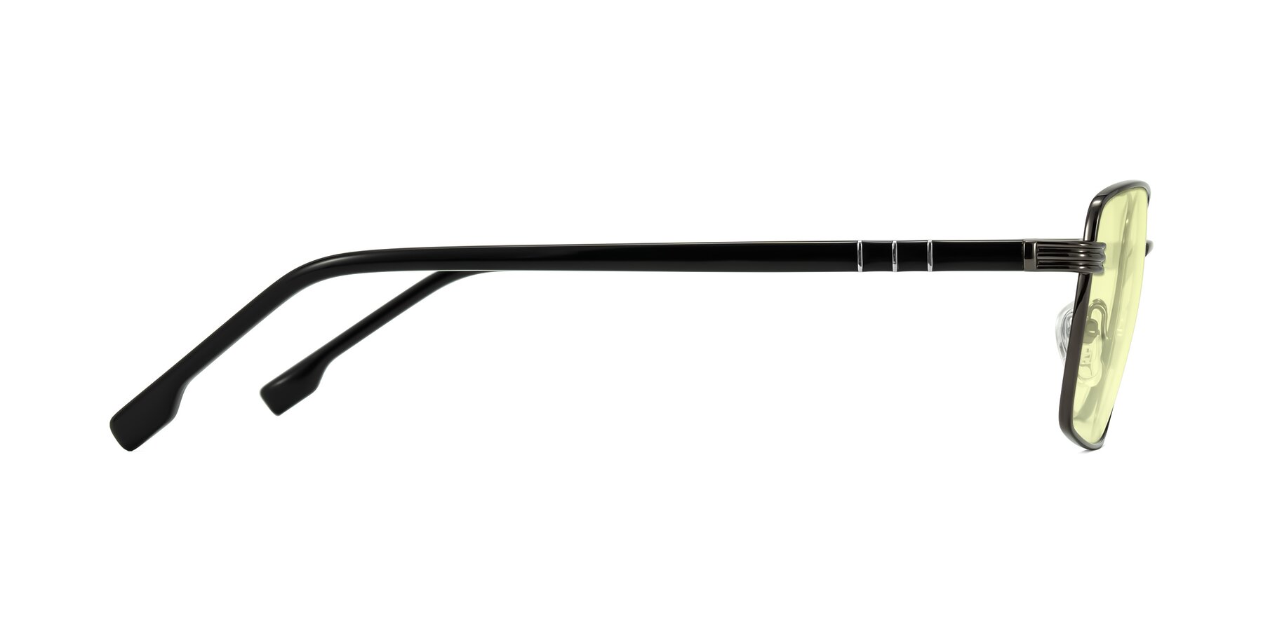 Side of Raiyah in Gunmetal/Black with Light Yellow Tinted Lenses