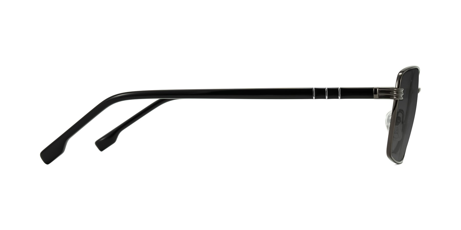 Side of Raiyah in Gunmetal/Black with Gray Tinted Lenses