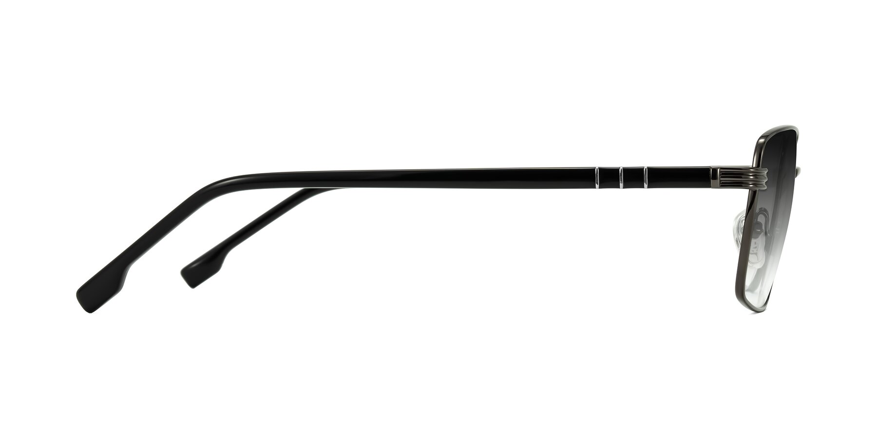 Side of Raiyah in Gunmetal/Black with Gray Gradient Lenses