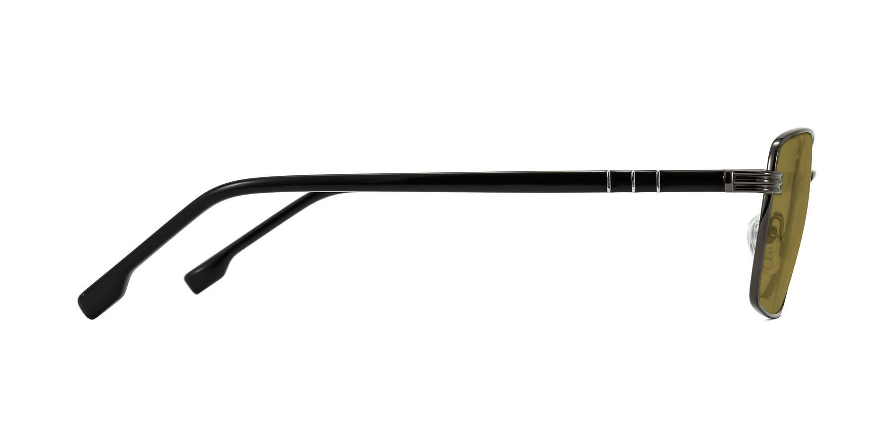 Side of Raiyah in Gunmetal/Black with Brown Polarized Lenses