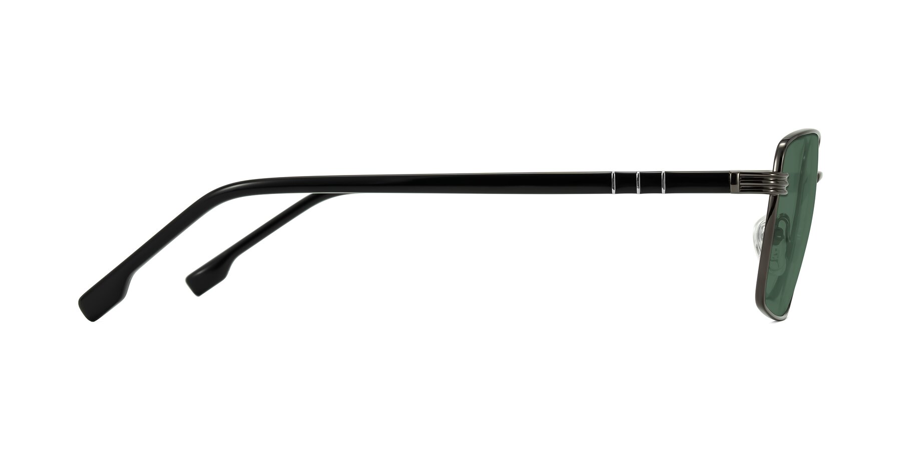 Side of Raiyah in Gunmetal/Black with Green Polarized Lenses