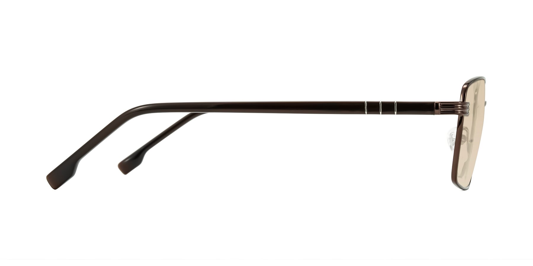 Side of Raiyah in Bronze/Dark Brown with Light Brown Tinted Lenses