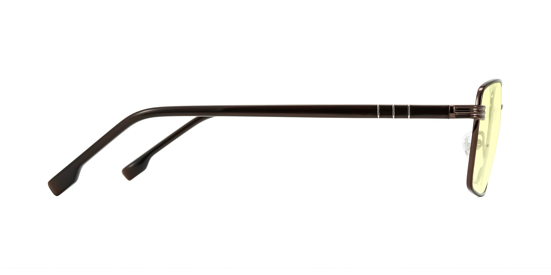 Side of Raiyah in Bronze/Dark Brown with Light Yellow Tinted Lenses