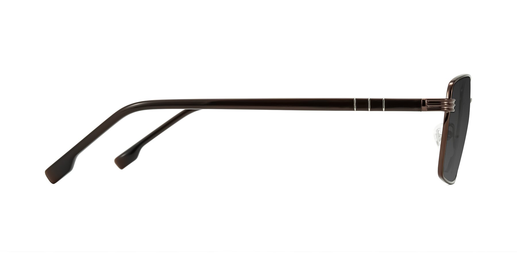 Side of Raiyah in Bronze/Dark Brown with Gray Tinted Lenses