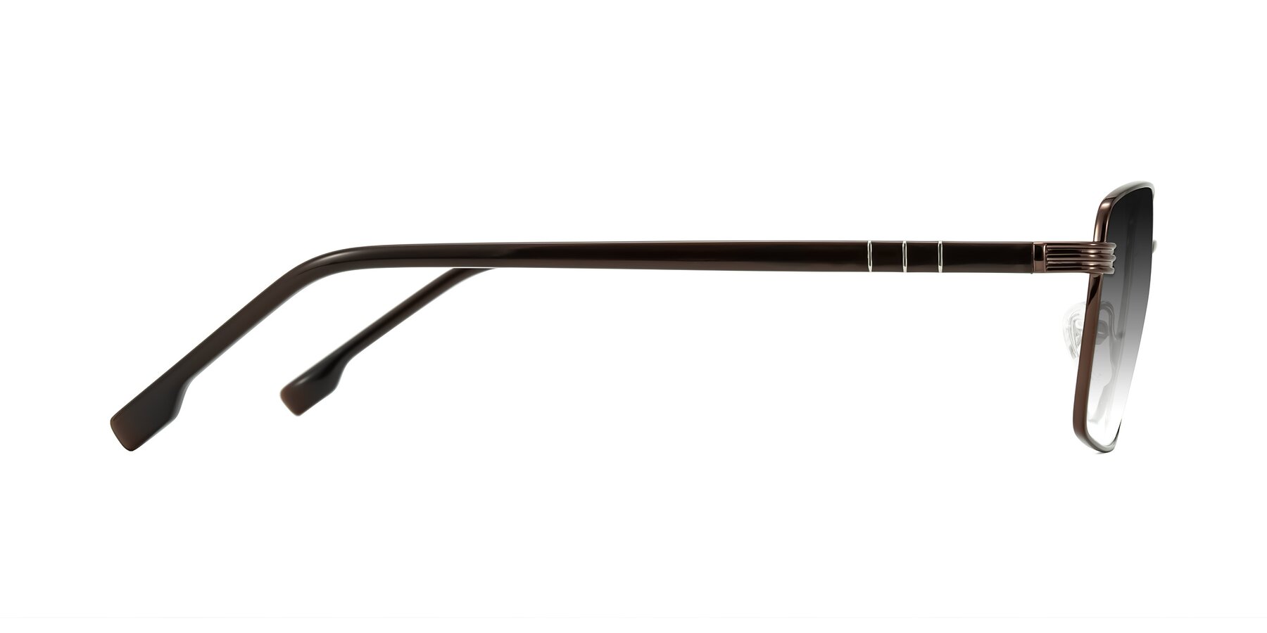 Side of Raiyah in Bronze/Dark Brown with Gray Gradient Lenses