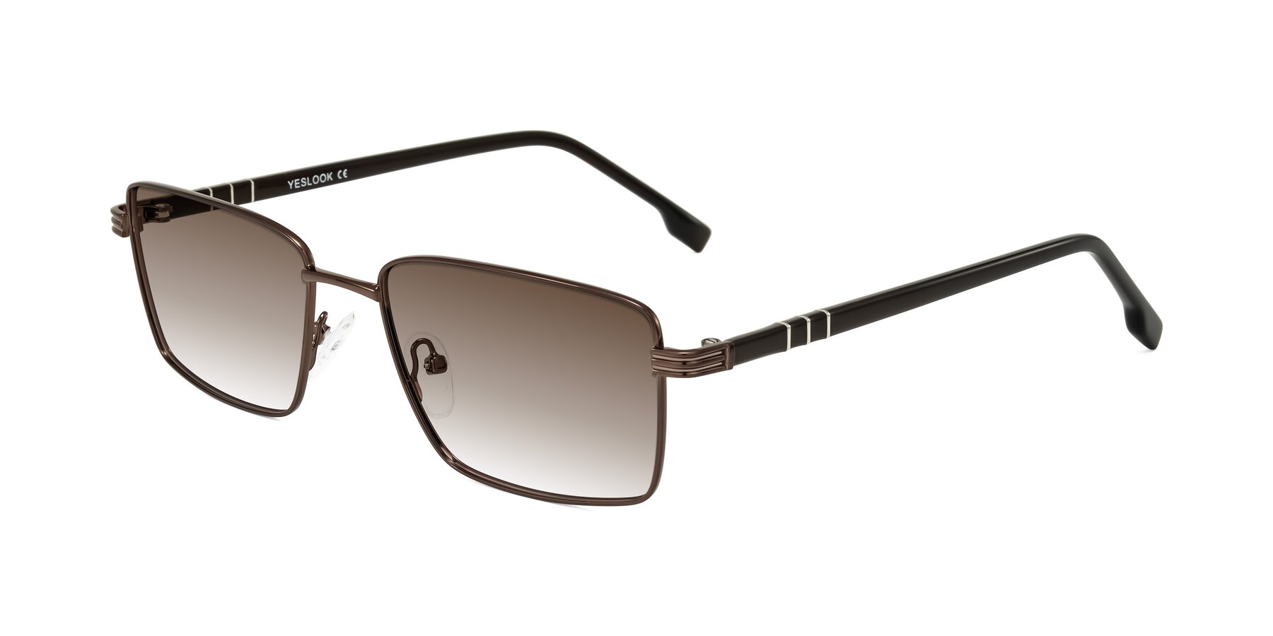 Angle of Raiyah in Bronze/Dark Brown with Brown Gradient Lenses