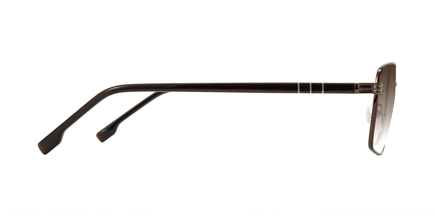 Side of Raiyah in Bronze/Dark Brown with Brown Gradient Lenses