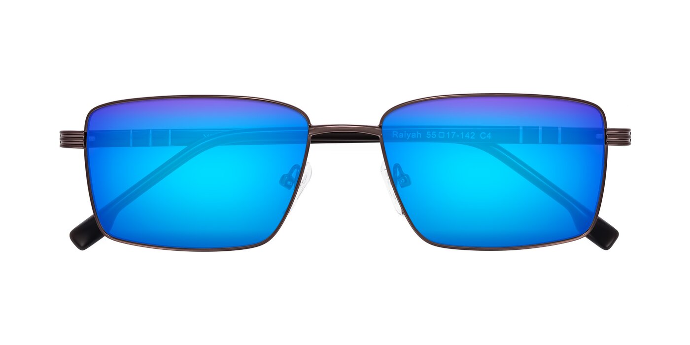 Raiyah - Bronze/Dark Brown Flash Mirrored Sunglasses