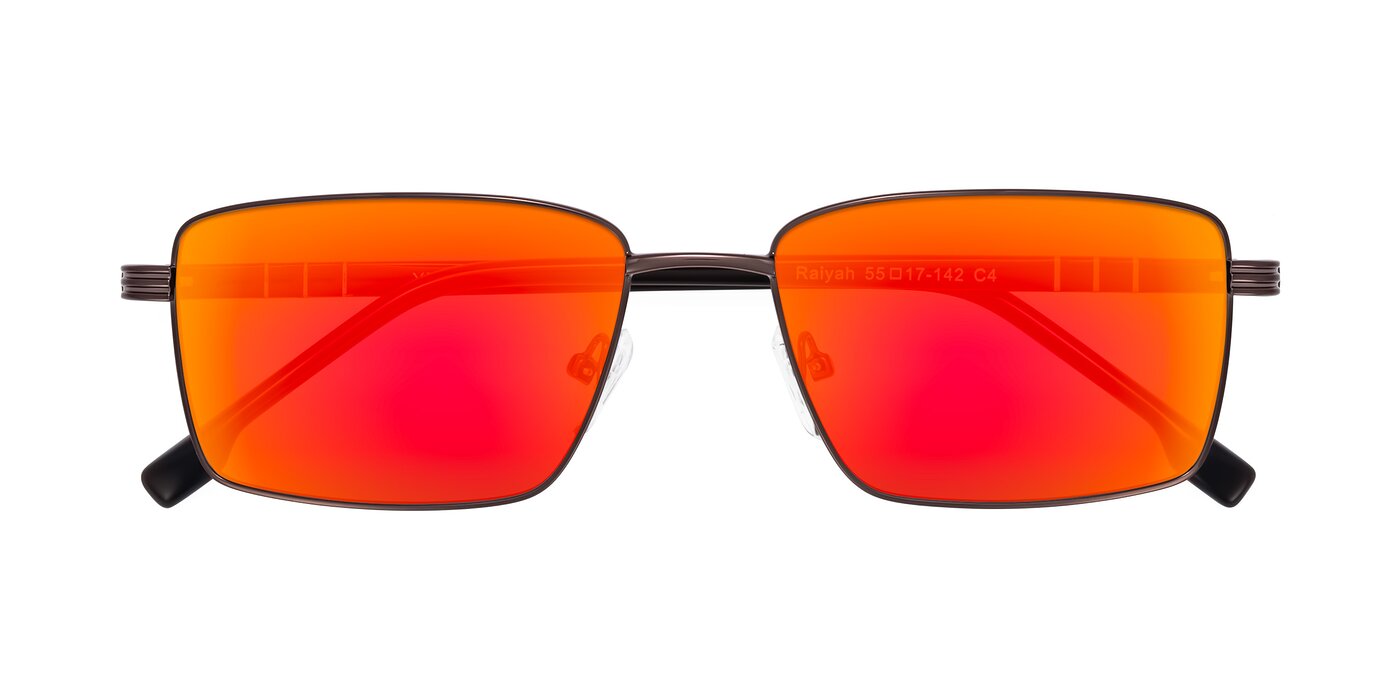 Raiyah - Bronze/Dark Brown Flash Mirrored Sunglasses