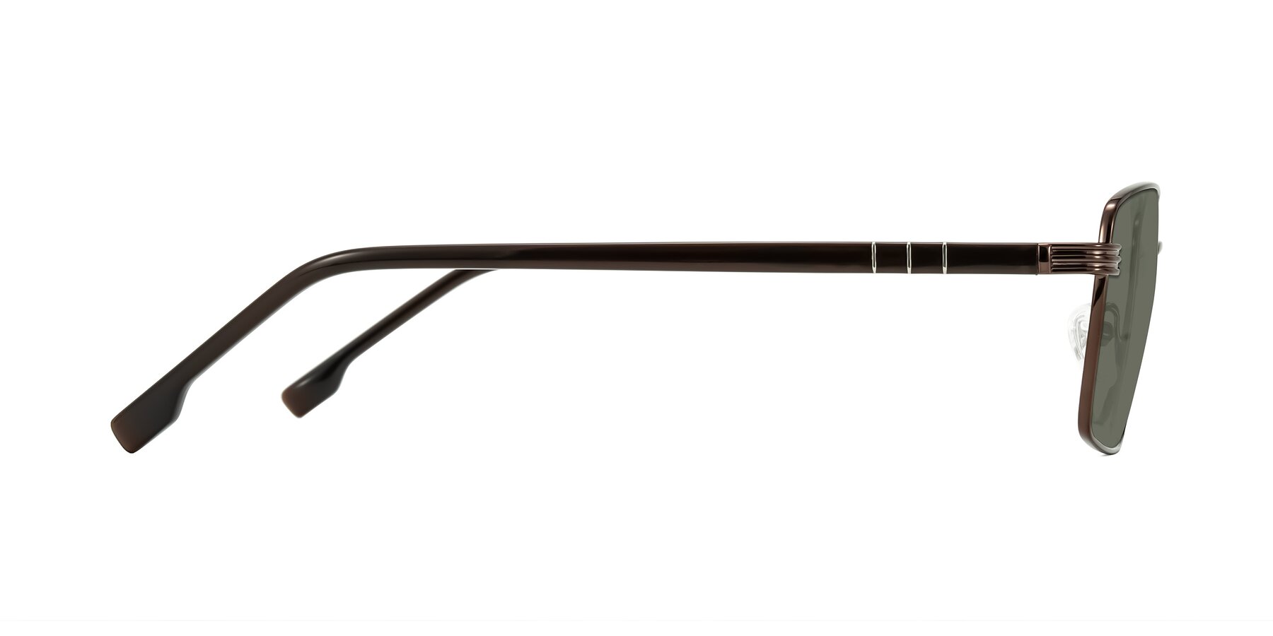 Side of Raiyah in Bronze/Dark Brown with Gray Polarized Lenses